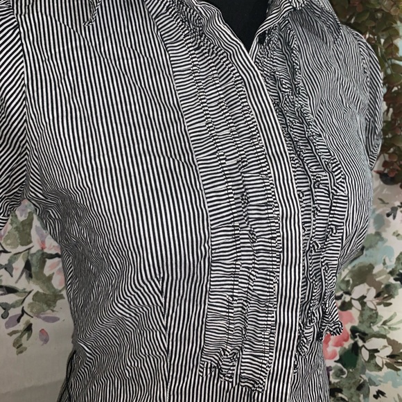 Striped Short Sleeve Button Down - Picture 3 of 6